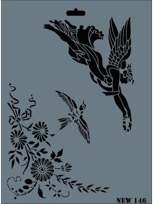 Belirtilmemiş New Seri N-146 Stencil 35X25 cm