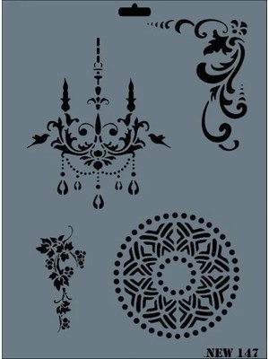 Belirtilmemiş New Seri N-147 Stencil 35X25 cm