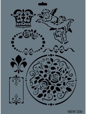 Belirtilmemiş New Seri N-330 Stencil 35X25 cm