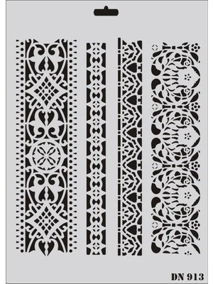 Belirtilmemiş Dantel Seri DN-913 Stencil 35X25 cm