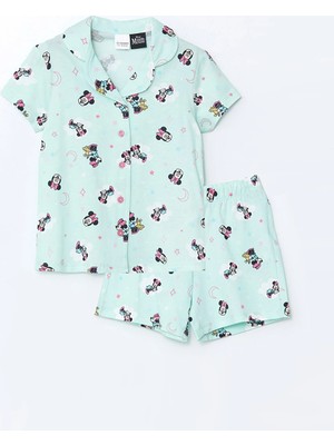 Lc Waikiki Yeni Sezon Minnie Mouse Baskılı Şortlu Kız Çocuk Pijama Takım