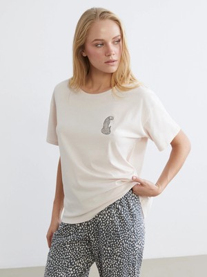 Lc Waikiki Yeni Sezon Leopar Desenli Kadın Pijama Takımı
