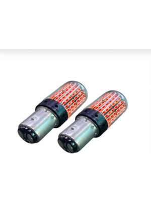 Kuzey Aksesuar 144 LED Kırmızı Çift Duy 12V Yüksek Işık Kalitesi
