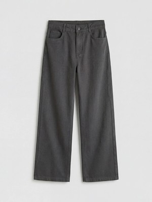 Lc Waikiki Yeni Sezon Wideleg Nakışlı Kız Çocuk Gabardin Pantolon