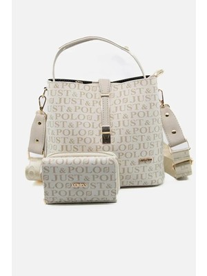 Just Polo Kadın Su Geçirmez Şık El & Omuz Çantası ve Cüzdanı Kombin Shopper
