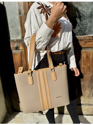 Just Polo Kadın Yeni Sezon Büyük Boy 3 Bölmeli Lüks El ve Omuz Çantası Shoulder Bag