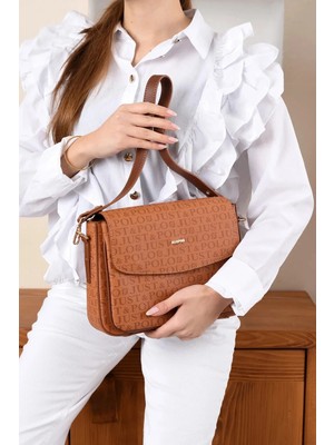 Just Polo Kadın Yeni Sezon Baskılı Büyük Boy El ve Omuz Çantası 342184PC