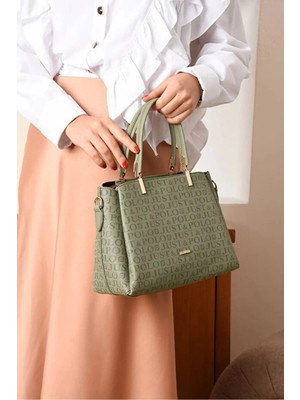 Just Polo Kadın Baskılı Ayarlanabilir Askılı Shopper El & Omuz Çantası Shoulder Bag