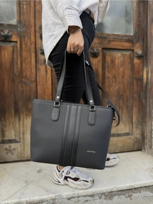 Just Polo Kadın Yeni Sezon 3 Bölmeli Büyük Boy Şık Shopper El & Omuz Çantası