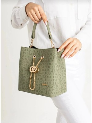 Just Polo Kadın Aksesuar Detaylı Ayarlanabilir Askılı Şık El & Omuz Çantası Shoulder Bag Ebat : 22 x 23 cm