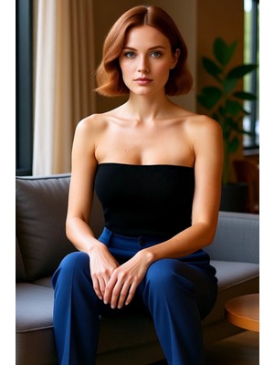 PayBuy Straplez Triko Bluz Fitted Kalıp Şık Gece Kombinleri Için Mükemmel Uyum Yüksek Kalite