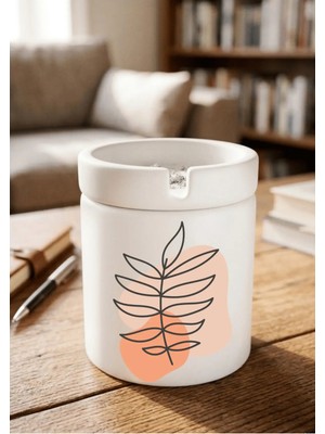 Eylül Design Boho Tasarımlı Baskılı Seramik Küllük Kokusuz Kül Tablası