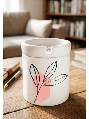 Eylül Design Boho Tasarımlı Baskılı Seramik Küllük Kokusuz Kül Tablası