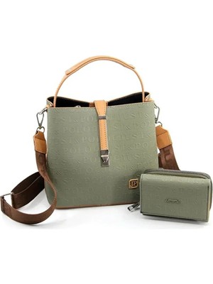 Just Polo Kadın Su Geçirmez Şık El & Omuz Çantası ve Cüzdanı Kombin Shopper