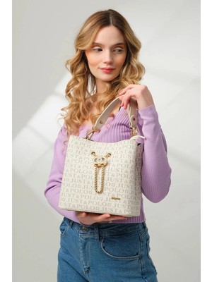 Just Polo Kadın Aksesuar Detaylı Ayarlanabilir Askılı Şık El & Omuz Çantası Shoulder Bag Ebat : 22 x 23 cm
