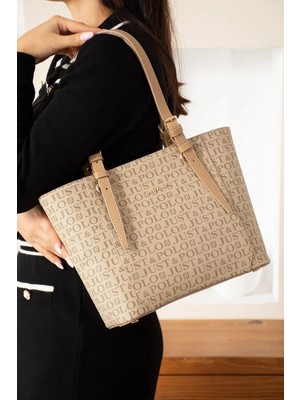 Just Polo Orijinal Kadın Büyük Boy Su Geçirmez El Çantası Tote Bag 342205PC