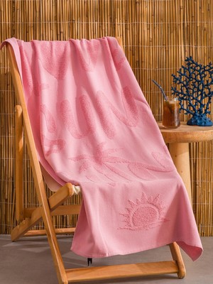 Lc Waikiki Yeni Sezon Desenli Pamuklu Kız Çocuk Plaj Havlusu 70X140 cm