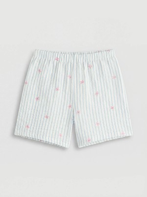 Lc Waikiki Yeni Sezon Fiyonk Baskılı Kız Çocuk Müslin Pijama Şort