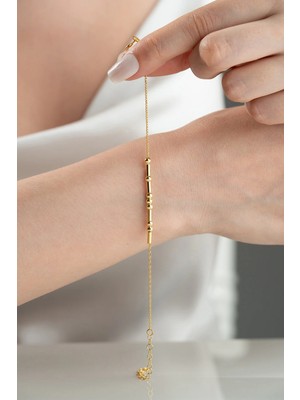 EDSA Silver 925 Ayar Gümüş Gold Trend Bileklik