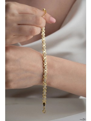 EDSA Silver 925 Ayar Gümüş Trend Model Bileklik