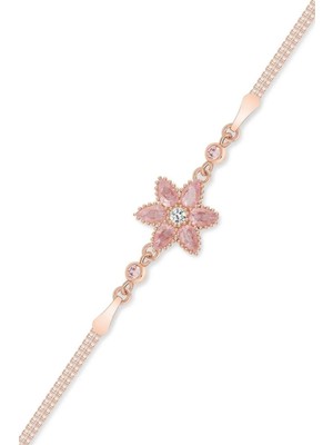 EDSA Silver 925 Ayar Gümüş Lotus Çiçeği Bileklik