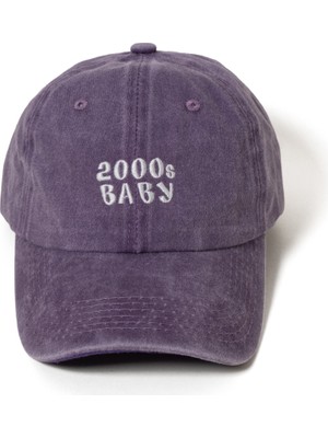 Nome Studio Nakışlı Yeşil Şapka Y2K Streetwear Şapka Yıkamalı Kumaşlı ve Açık Sarı Yazı Nakışlı Pamuklu Şapka