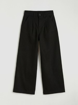 Lc Waikiki Yeni Sezon Wideleg Pileli Kız Çocuk Gabardin Pantolon