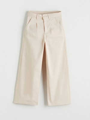 Lc Waikiki Yeni Sezon Wideleg Pileli Kız Çocuk Gabardin Pantolon