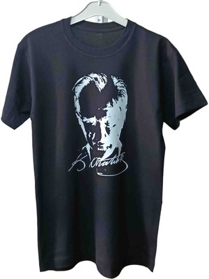 Ervo Reklam Mustafa Kemal Atatürk Resimli Dtf Baskı T-Shirt Bay / Bayan