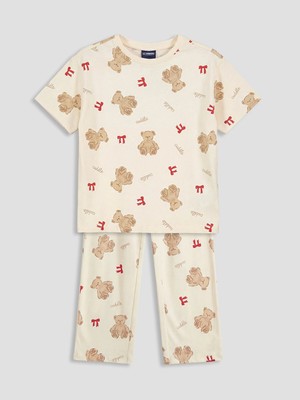 Lc Waikiki Yeni Sezon Baskılı Kız Çocuk Pijama Takımı
