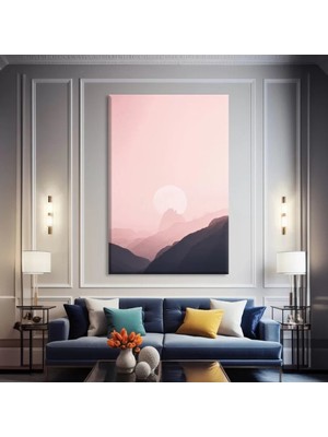 Vogloo Pastel Dağlar Kanvas Tablo