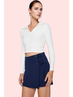 PayBuy Kadın Moda Şort Etek Dokuma Finike Kısa Boy Günlük Kombinler Hafta Sonu Yazlık Şort