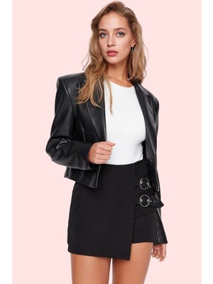 PayBuy Kadın Moda Kemer Detaylı Dokuma Şort Etek Finike Günlük Kullanım Hafta Sonu Yazlık Şort