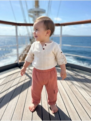 Beyzco Kids Erkek Bebek Hakim Yaka Gömlekli Takım