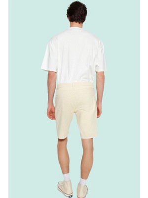 PayBuy Erkek Moda Denim Kot Şort Slim Fit Normal Bel 5 Cepli Casual Günlük Kullanım Yazlık Şort