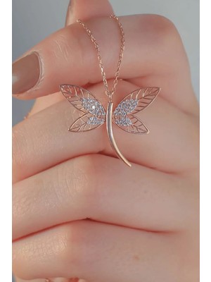 EDSA Silver 925 Ayar Rose Gümüş Yusufçuk Kolye