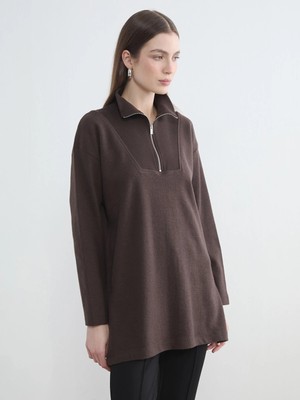 Lc Waikiki Yeni Sezon Dik Yaka Kadın Sweatshirt Tunik