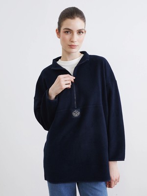 Lc Waikiki Yeni Sezon Baskılı Oversize Kadın Pelüş Sweatshirt Tunik