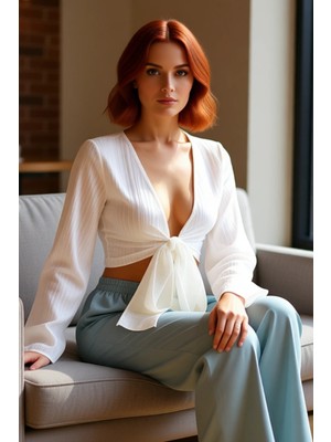 PayBuy Crop Ispanyol Kol Dokuma Bluz Rahat Yazlık Plaj Modası Kullanım Yüksek Kalite