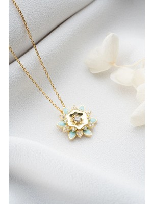 EDSA Silver 925 Ayar Gümüş Lotus Çiçeği Kolye