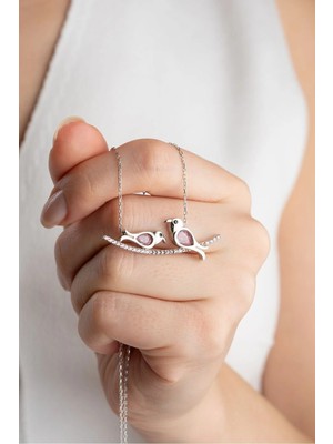 EDSA Silver 925 Ayar Gümüş Love Birds Kolye
