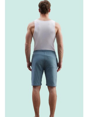PayBuy Erkek Moda Pamuklu Dokulu Kumaş Kısa Şort Rahat Günlük Stil Hafta Sonu Yazlık Şort