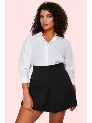 PayBuy Kadın Moda Şort Etek Kısa Boy Geniş Paça Finike Dokuma Iş ve Günlük Kullanım Yazlık Şort