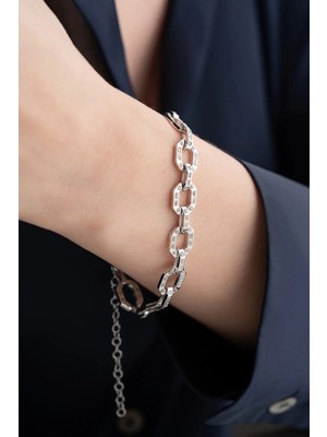 EDSA Silver 925 Ayar Gümüş Trend Bileklik