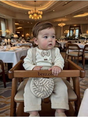 Beyzco Kids Erkek Bebek Kasketli 3 Lü Takım