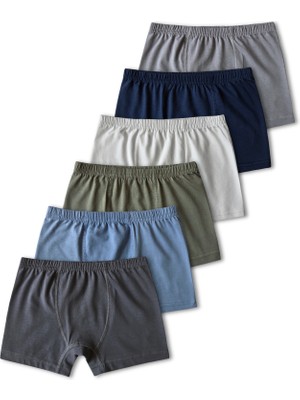 Panfilia Giza Kids %95 Pamuklu Erkek Çocuk Boxer Külot Iç Çamaşırı 6lı Set