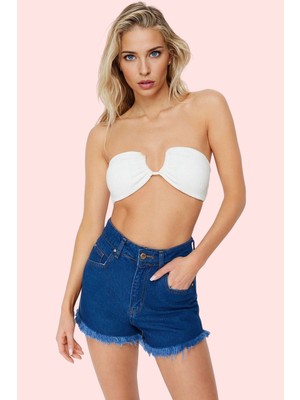 PayBuy Kadın Moda Denim Şort Eskitme Detayı Yazlık Şort Pamuk Plaj Stilin Buluştuğu Yer