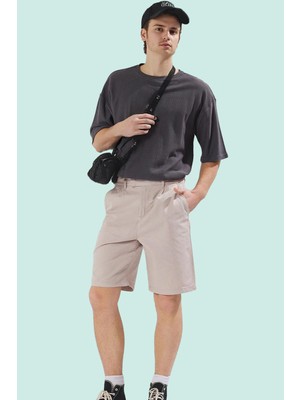 PayBuy Erkek Moda Regular Fit Gabardin Şort Pamuk Günlük Kullanım Için Hafta Sonu Yazlık Şort
