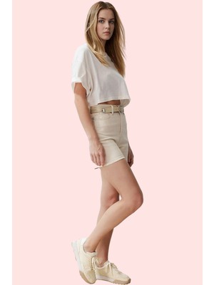 PayBuy Kadın Moda Yüksek Bel Denim Şort City Kalıp Boru Paça Günlük Yaz Hafta Sonu Stilin Buluştuğu Yer