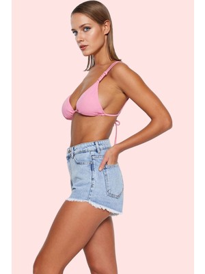 PayBuy Kadın Moda Yüksek Bel Denim Şort Pamuklu Yazlık Şort Günlük Kullanım Özel Günler